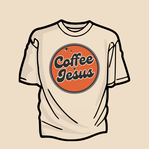 Retro Coffee + Jesus T-Shirt