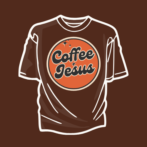 Retro Coffee + Jesus T-Shirt