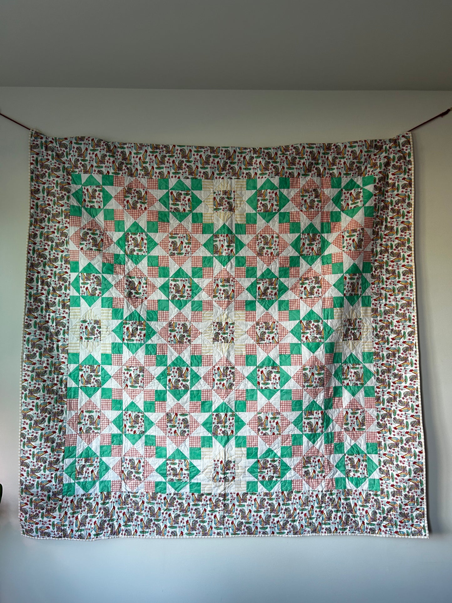 Double Rooster Quilt