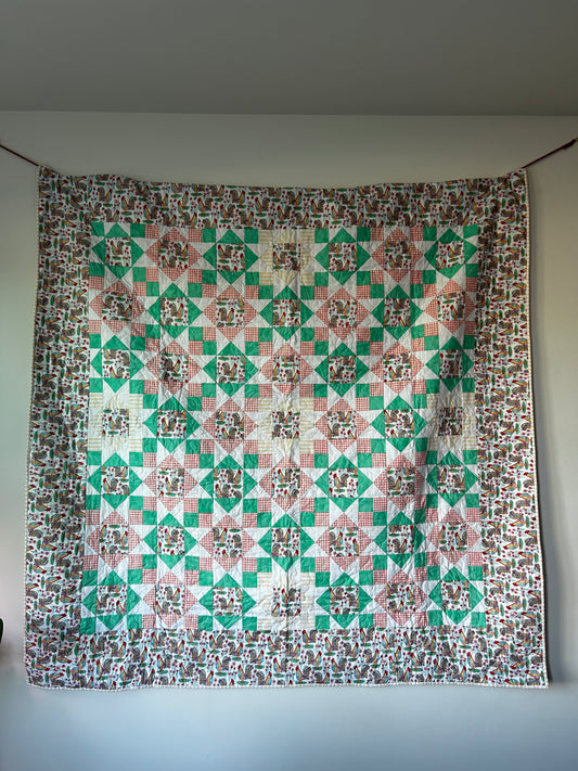 Double Rooster Quilt